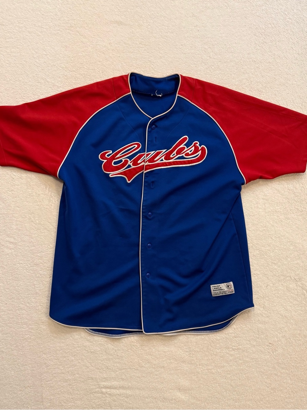 Chicago Cubs Men's True Fan Genuine MLB Baseball Jersey Size XL Blue Red